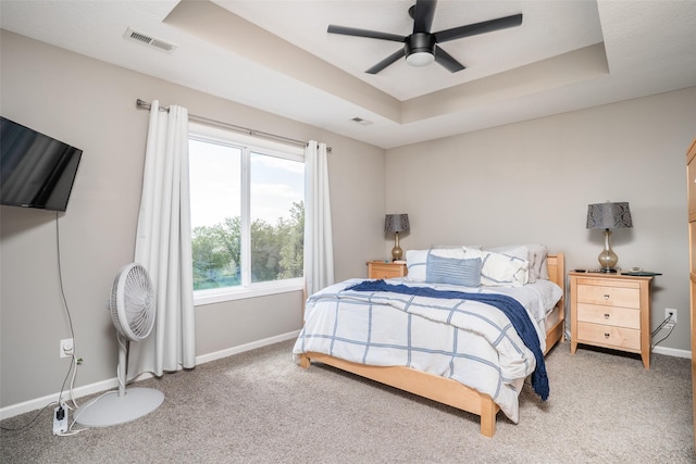 303 SE 14th St, Grimes, IA 50111 - carpeted bedroom with a raised ceiling and a ceiling fan