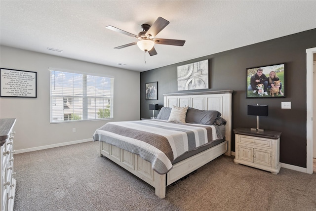 3213 NW Linwood Ln, Ankeny, IA 50023 - carpeted bedroom featuring ceiling fan and a textured ceiling