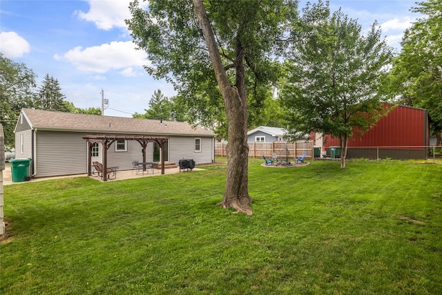 503 S Freeman St, Indianola, IA 50125 - view of yard with a pergola, a patio, and an outdoor fire pit