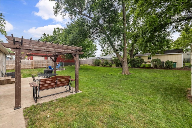 503 S Freeman St, Indianola, IA 50125 - fenced backyard with a patio area and a pergola