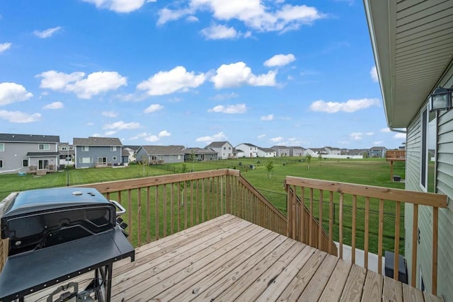 4412 NW 12th St, Ankeny, IA 50023 - wooden terrace with a residential view and a yard