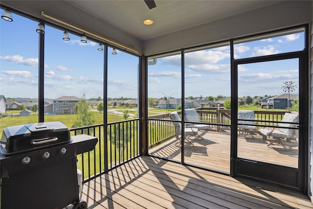1609 NW Prairie Creek Dr, Grimes, IA 50111 - sunroom / solarium with a residential view