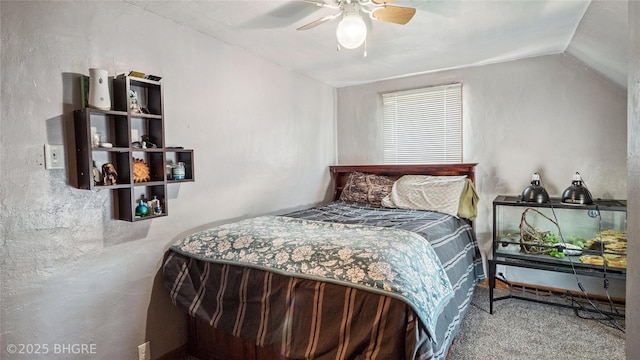 122 W Washington St, Colfax, IA 50054 - carpeted bedroom featuring ceiling fan and vaulted ceiling
