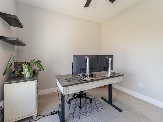 2013 Autumn Blaze Dr, Norwalk, IA 50211 - office space with a ceiling fan and light carpet