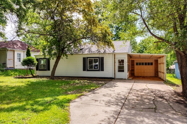 3912 53rd St, Des Moines, IA 50310 - single story home with a garage, a front yard, and concrete driveway