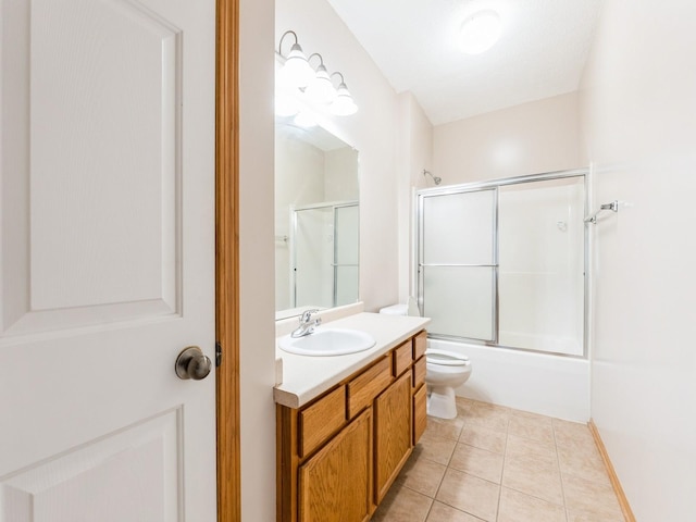 1106 N 6th St Unit 42, Indianola, IA 50125 - bathroom with vanity, combined bath / shower with glass door, and tile patterned flooring