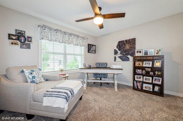 2401 E 50th St, Des Moines, IA 50317 - office space featuring a ceiling fan and carpet floors