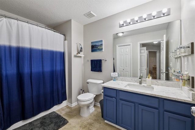 601 Orchard Hills Dr Unit 7006, Norwalk, IA 50211 - bathroom with vanity, tile patterned flooring, a textured ceiling, and a shower with curtain