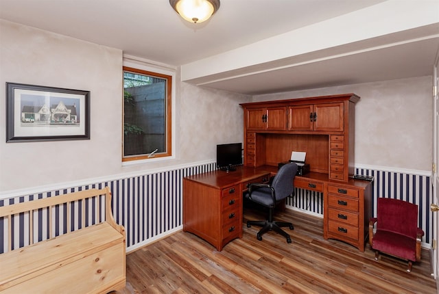 3806 Columbine Ave, Ames, IA 50010 - office with light wood finished floors and a wainscoted wall