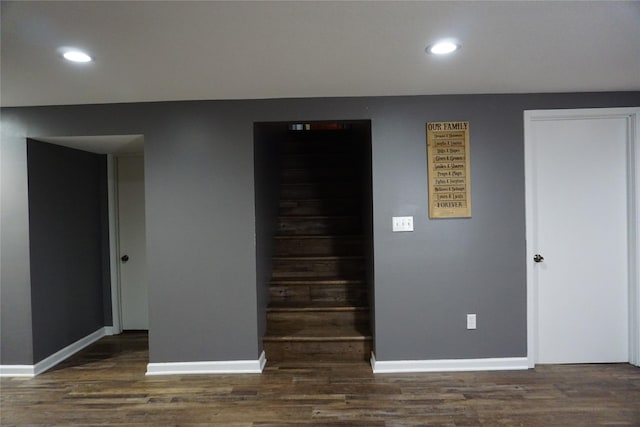 609 E Filmore St, Winterset, IA 50273 - spare room featuring wood finished floors and recessed lighting