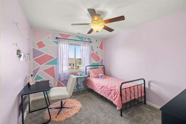 2718 NW 23rd St, Ankeny, IA 50023 - carpeted bedroom featuring a ceiling fan