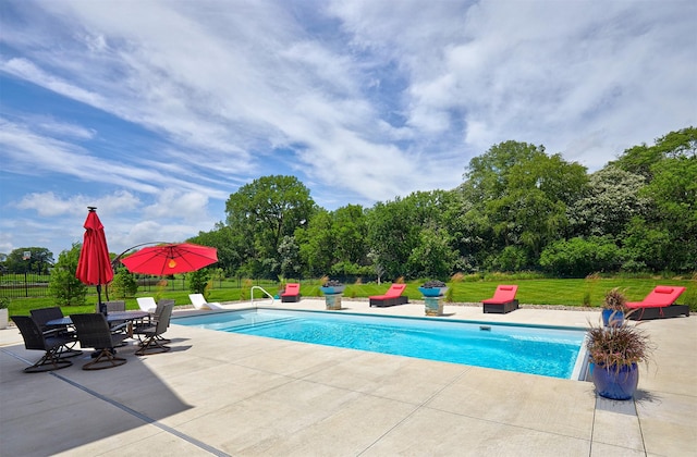 11174 NW 108th Ct, Granger, IA 50109 - view of pool featuring a patio area and view of scattered trees