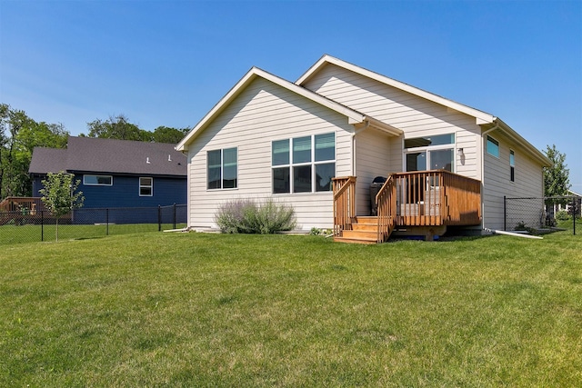 2845 SE Bluestem Dr, Waukee, IA 50263 - rear view of house featuring a wooden deck