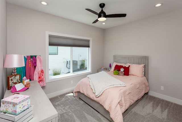 16320 Northpark Dr, Urbandale, IA 50323 - carpeted bedroom featuring recessed lighting and a ceiling fan
