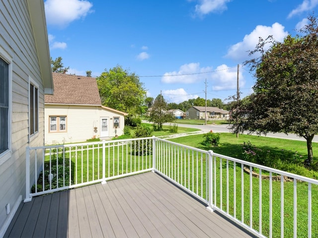 780 Iowa Ave, Martensdale, IA 50160 - wooden deck with a yard