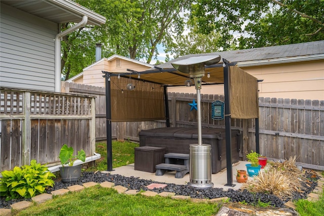 729 SE 3rd St, Ankeny, IA 50021 - fenced backyard with a hot tub and a patio