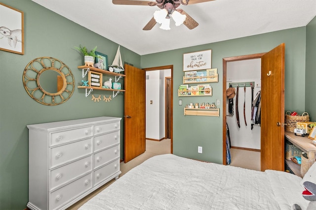 10438 Donna Bella Cir, Clive, IA 50325 - bedroom with a ceiling fan and carpet floors