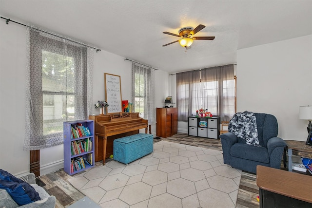 404 W Salem Ave, Indianola, IA 50125 - living room featuring ceiling fan