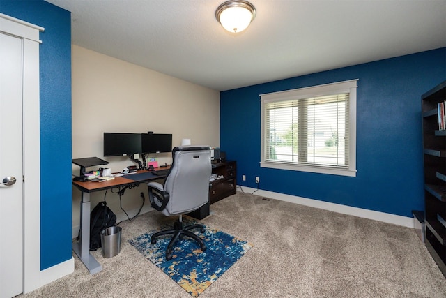 2100 NW Prairie Creek Dr, Grimes, IA 50111 - home office featuring carpet flooring