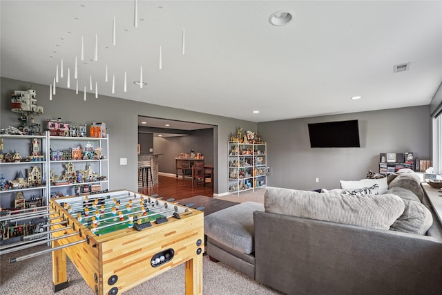16215 Monroe Ct, Urbandale, IA 50323 - recreation room with recessed lighting