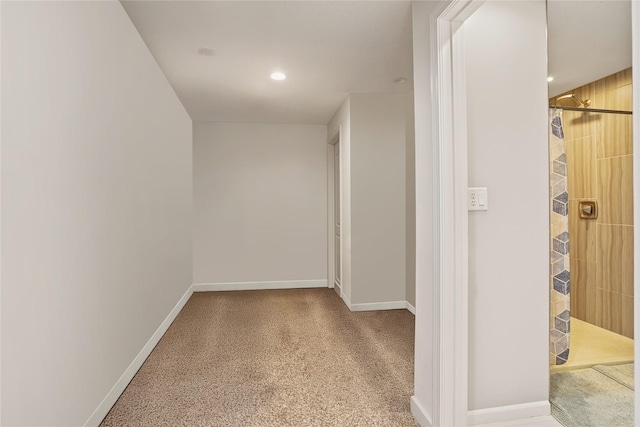 16215 Monroe Ct, Urbandale, IA 50323 - hall featuring carpet flooring and recessed lighting