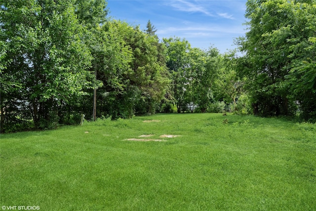 705 E Miller Ave, Des Moines, IA 50315 - view of green lawn with a wooded view