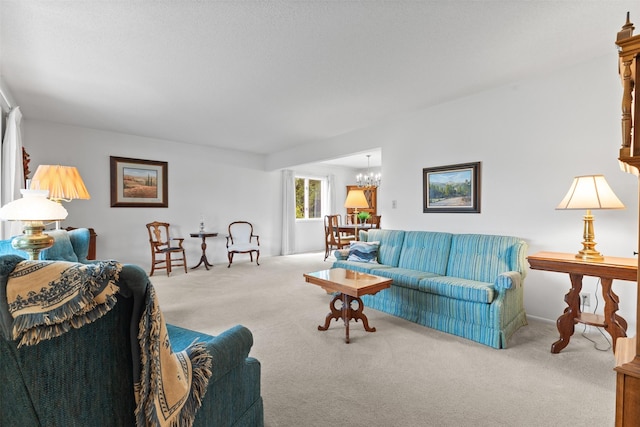 2207 Buchanan Dr, Ames, IA 50010 - carpeted living area with a chandelier