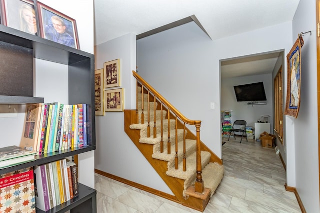 2908 Woodland Ave, West Des Moines, IA 50266 - staircase with baseboards
