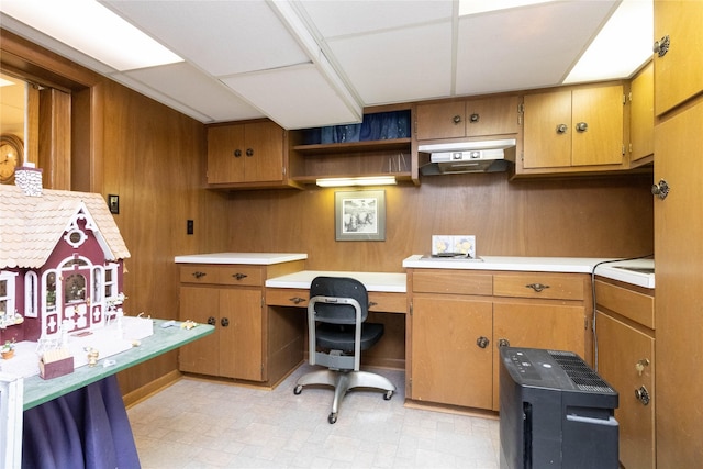 1809 79th St, Windsor Heights, IA 50324 - office space featuring built in study area and wooden walls