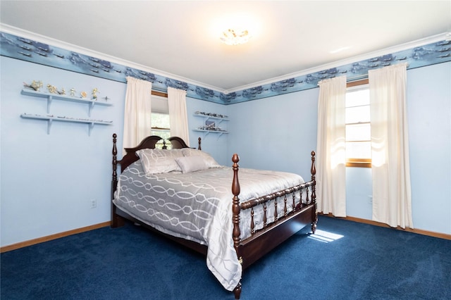 1809 79th St, Windsor Heights, IA 50324 - carpeted bedroom featuring multiple windows and crown molding