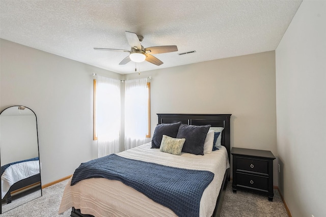 4380 Ashley Park Dr, West Des Moines, IA 50265 - bedroom with carpet flooring, ceiling fan, and a textured ceiling