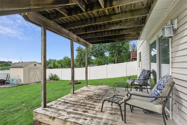 4380 Ashley Park Dr, West Des Moines, IA 50265 - deck with a fenced backyard and a shed