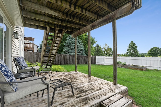 4380 Ashley Park Dr, West Des Moines, IA 50265 - deck featuring a fenced backyard and stairs