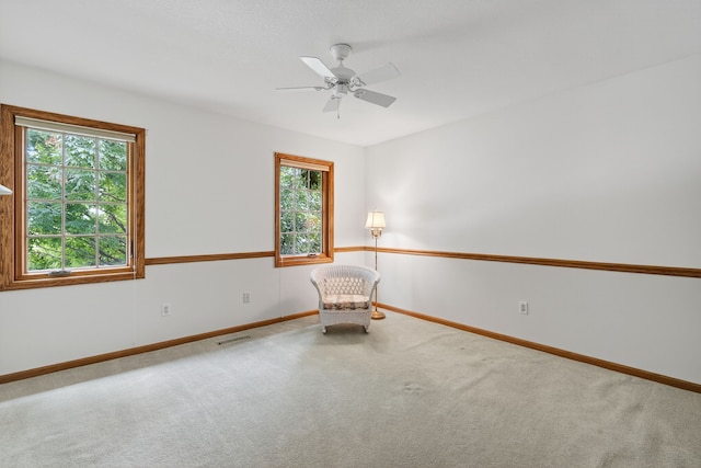904 54th St, West Des Moines, IA 50266 - unfurnished room with healthy amount of natural light, carpet, and a ceiling fan