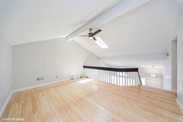 2729 Meadow Point Ct, West Des Moines, IA 50265 - bonus room with a ceiling fan, wood finished floors, and a skylight