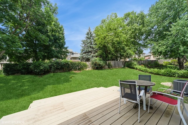 2729 Meadow Point Ct, West Des Moines, IA 50265 - deck featuring a fenced backyard and outdoor dining space