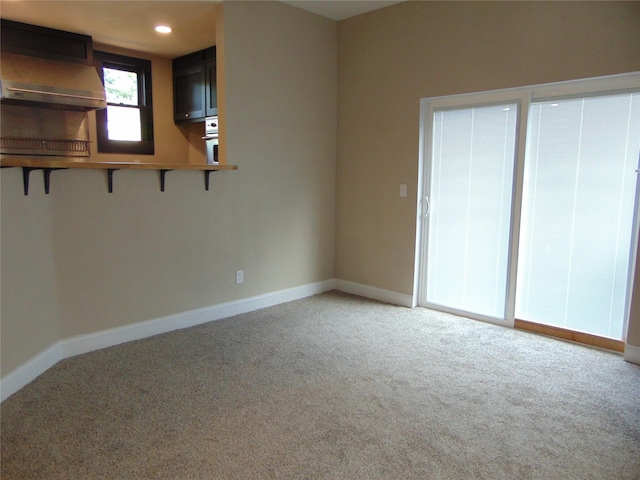 2340 Des Moines St, Des Moines, IA 50317 - spare room with light carpet and recessed lighting