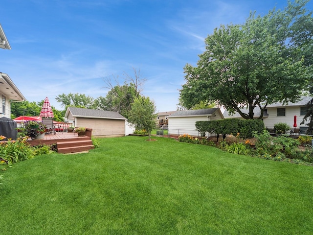 401 NW Valley View Dr, Grimes, IA 50111 - view of yard with a deck