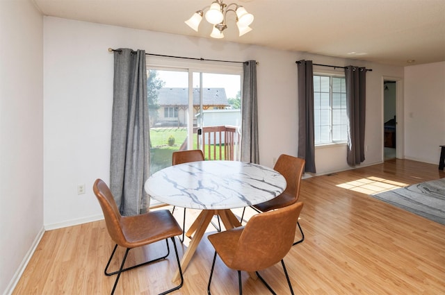 2609 Eagle Point Ct, Des Moines, IA 50320 - dining area with light wood-type flooring and a chandelier