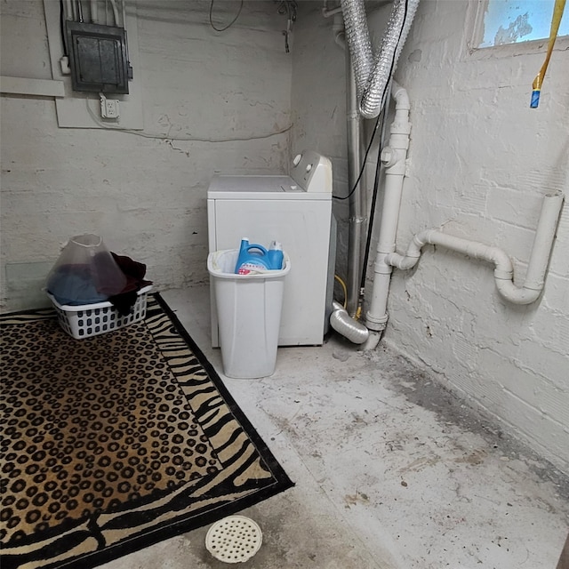 3901 3rd St, Des Moines, IA 50313 - below grade area with washer / dryer and electric panel