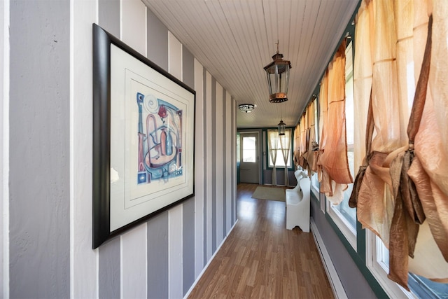 5910 Tonka Ave, Des Moines, IA 50312 - hall featuring wood finished floors