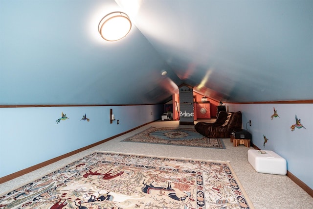 5910 Tonka Ave, Des Moines, IA 50312 - bedroom featuring carpet flooring and lofted ceiling
