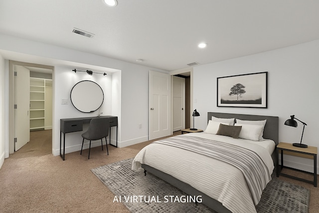 2814 Chicago Ave, Des Moines, IA 50317 - bedroom with light colored carpet and recessed lighting