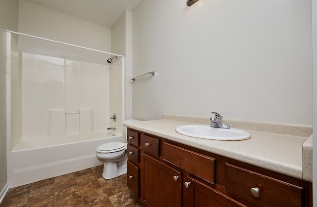 8601 Westown Pkwy Unit 5114, West Des Moines, IA 50266 - full bathroom featuring vanity, bathtub / shower combination, and stone finish floors