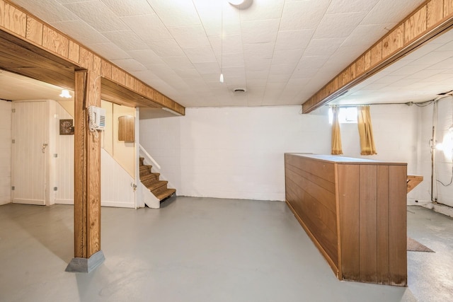 4326 E Washburn Rd, Waterloo, IA 50702 - finished basement with stairs and a bar