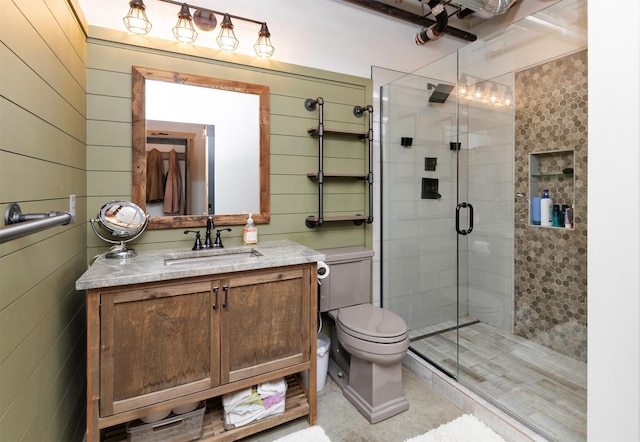 120 SW 5th St Unit 306, Des Moines, IA 50309 - full bathroom with vanity and a stall shower