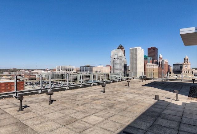 120 SW 5th St Unit 306, Des Moines, IA 50309 - view of patio with a view of skyline