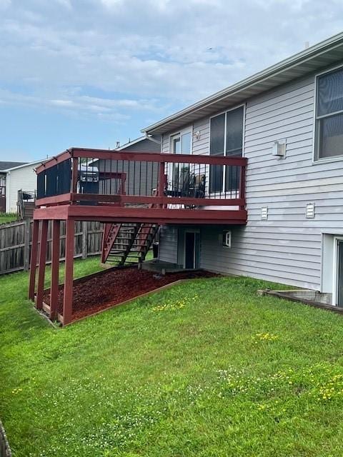 4806 Waller St, Ames, IA 50014 - back of property featuring a deck and stairway