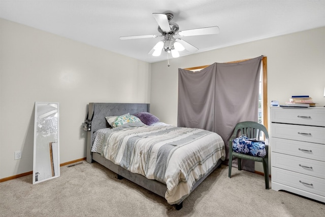 3413 Brook Run Dr, Des Moines, IA 50317 - bedroom with light carpet and ceiling fan