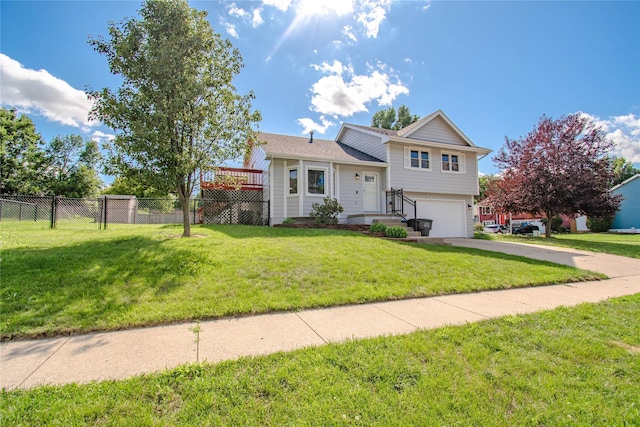 5420 SW 13th St, Des Moines, IA 50315 - split level home with a garage and concrete driveway